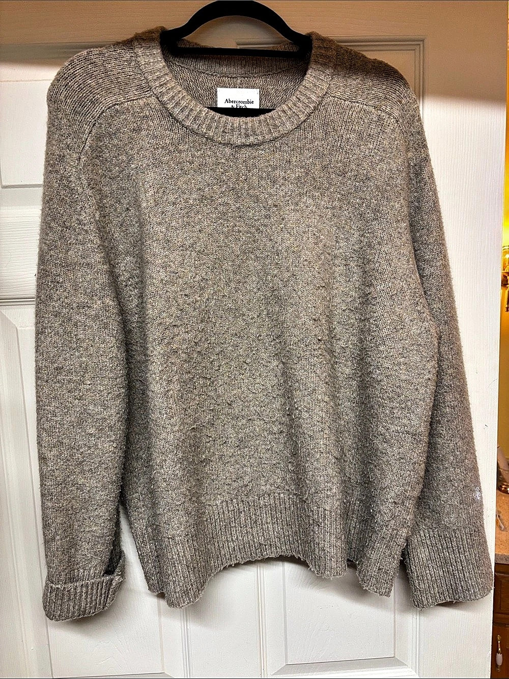 Abercrombie & Fitch The A&F Madeline Crew Sweater Brown Size Large